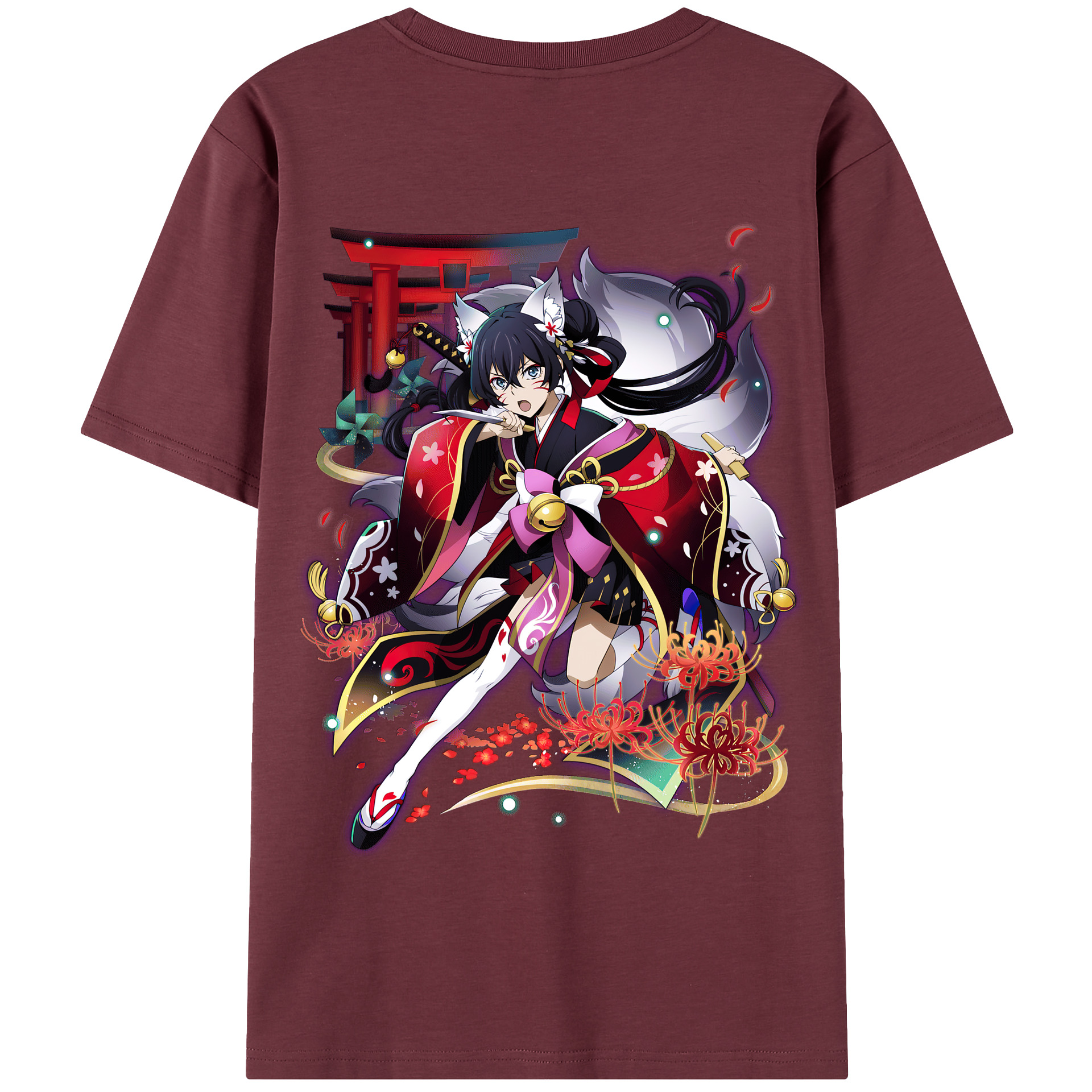 （画像用） 文豪ストレイドッグス Bungo Stray Dogs 綿100％半袖Tシャツ（背面プリント）